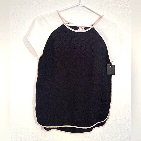 MASSIMO Sleeveless Two Tone Blouse with tipping - Picture 5 of 9